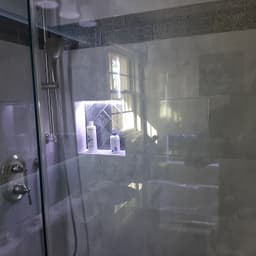 Custom Tiled Shower Wall With Soap Niche