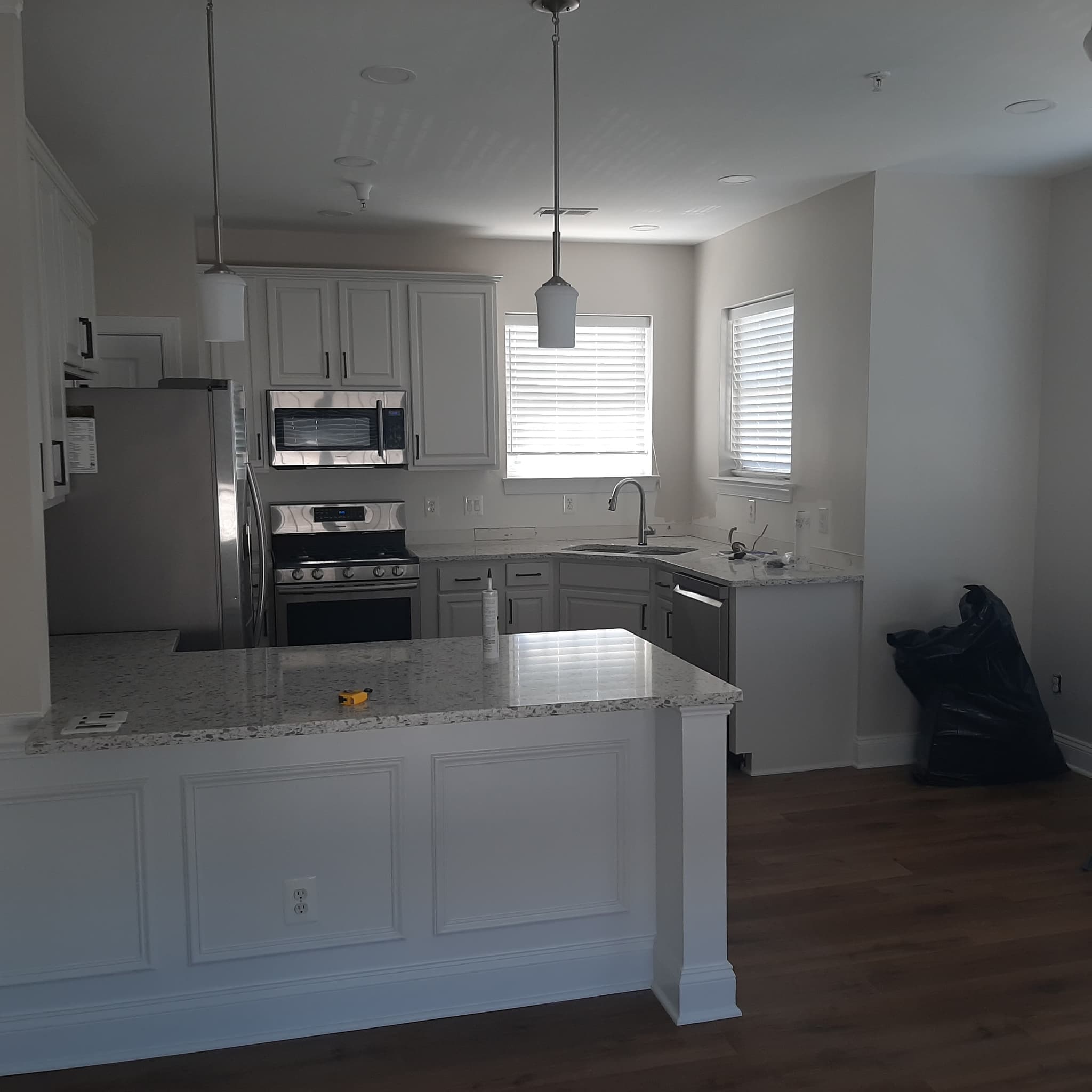 Granite Kitchen with Wood Floor