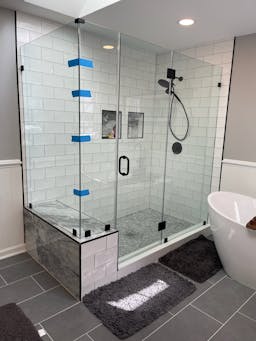 Bathroom with Stone Tile Floor