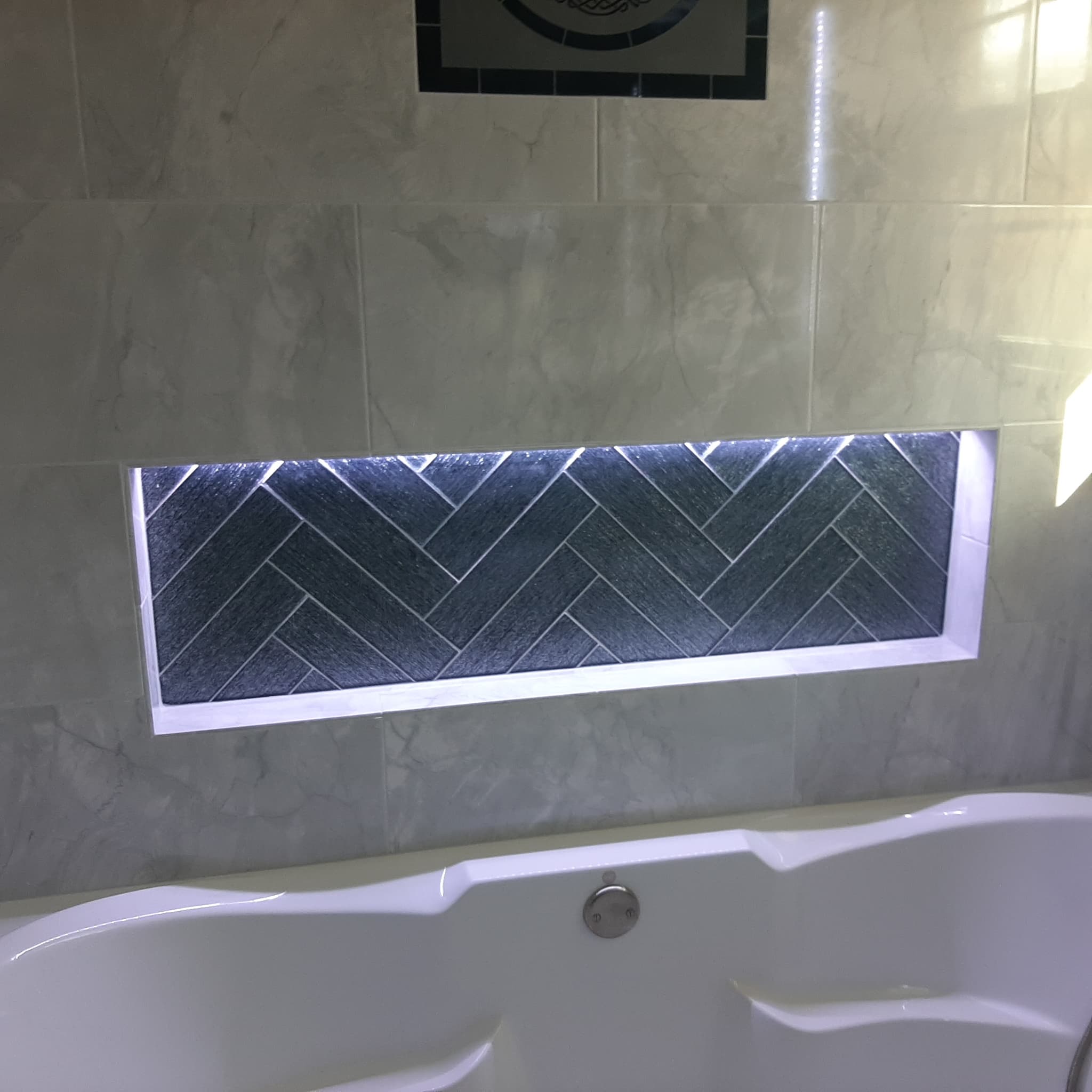 Custom Bathtub Niche With Lighting Custom Bathtub Niche With Lighting